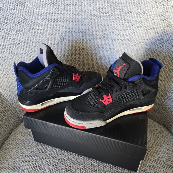 Jordan Other - Jordan 4 Retro GS Rare Air Black and Red Royal Size 3 Youth
